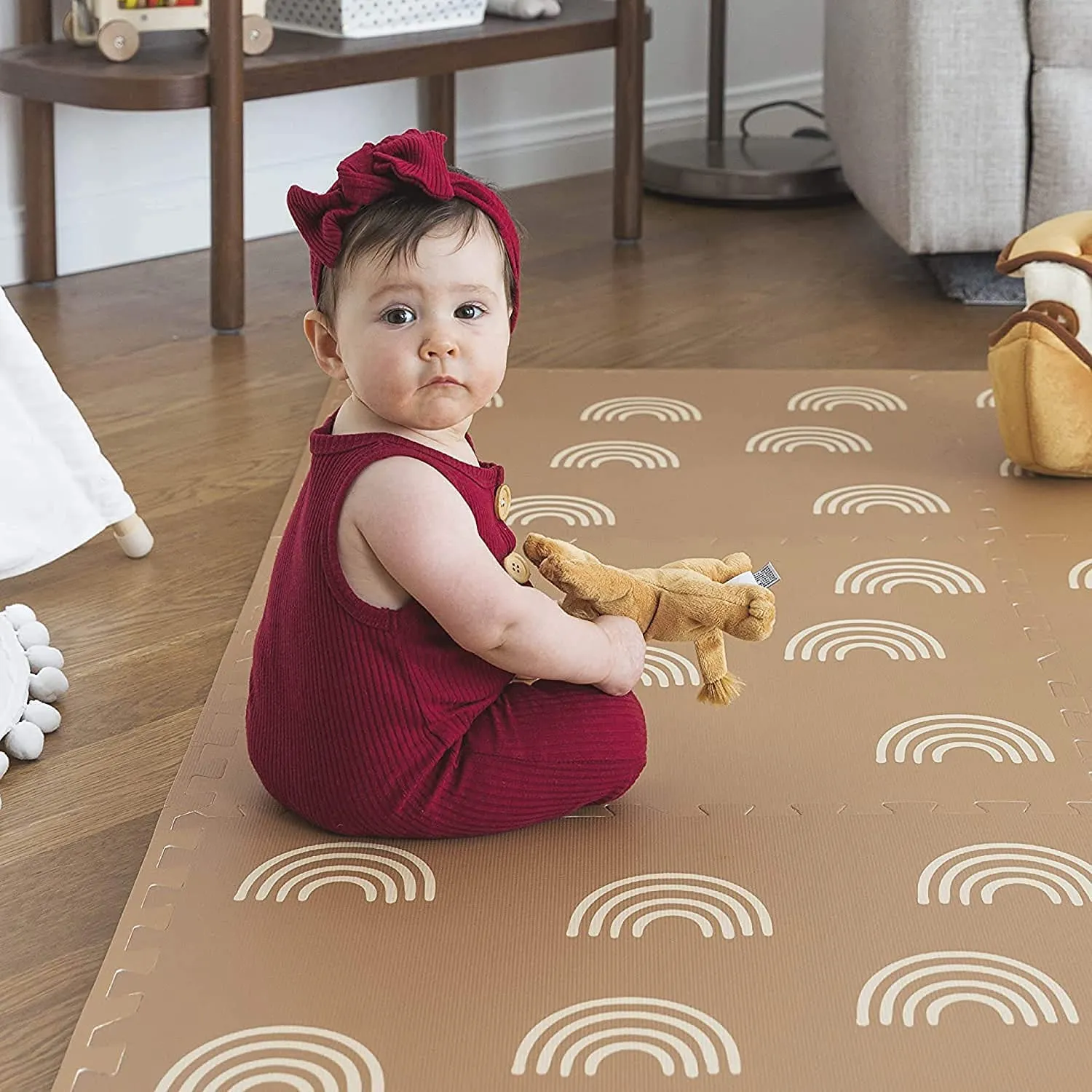 Boho Rainbow Puzzle Play Mat Tiles